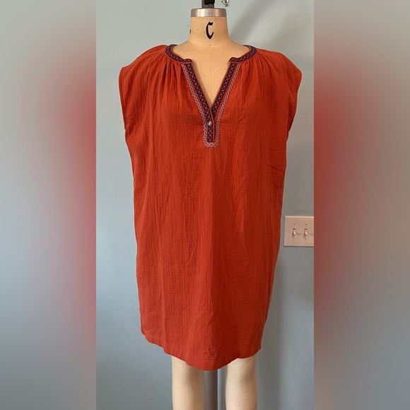Madewell Other - NWOT Madewell Embroidered Lightestspun Cover-Up Tunic - Orange - Medium
